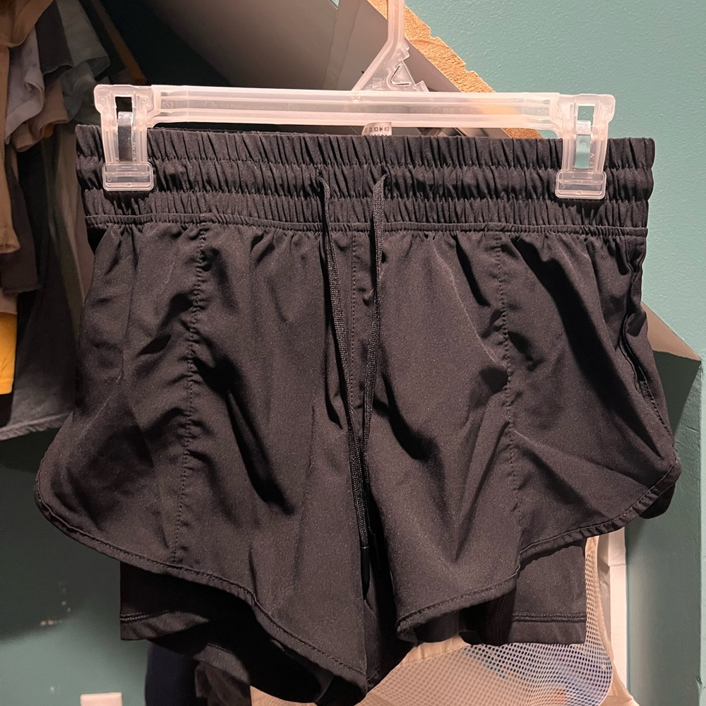 Never worn - 90 Degree By Reflex Black Athletic Shorts with Compression Liner